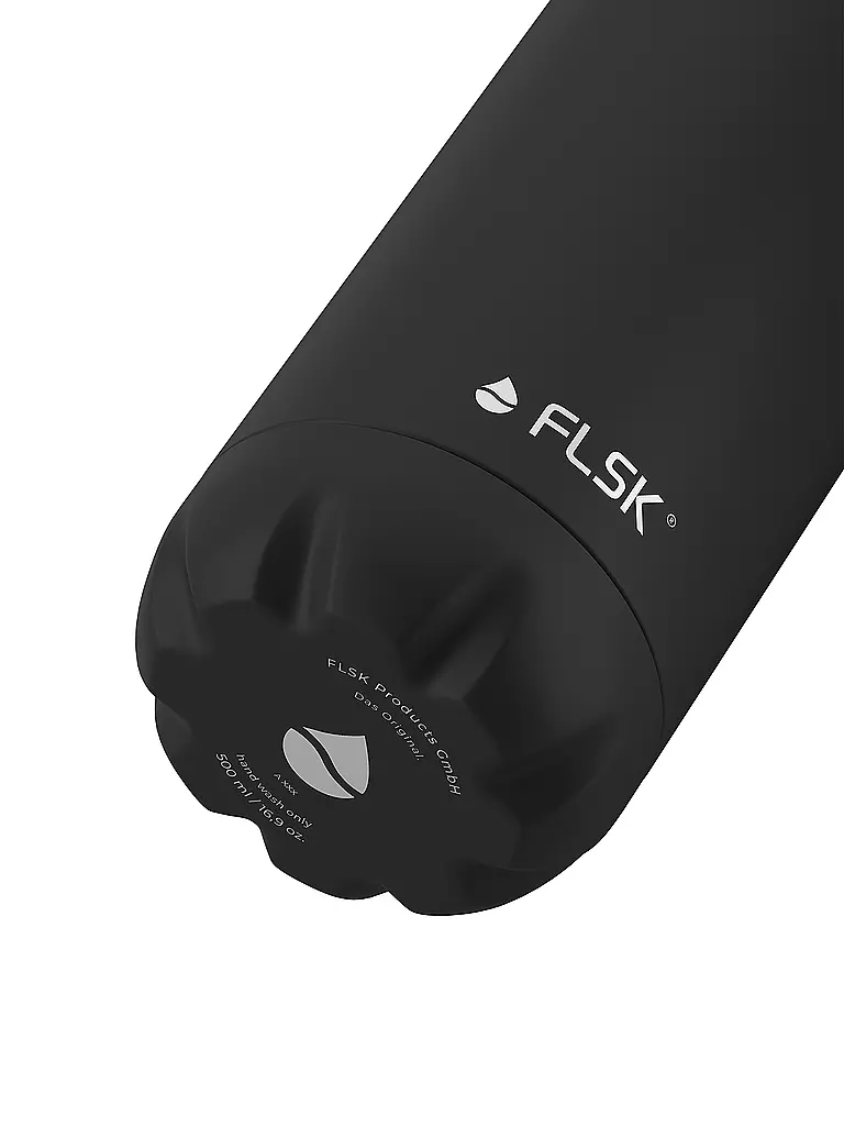FLSK | Borraccia isolante - Borraccia termica 0,5l acciaio inossidabile nera | Nero
