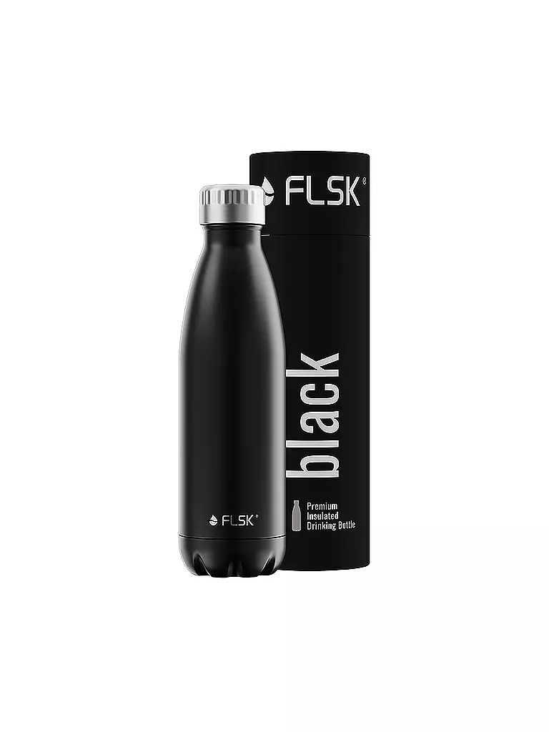 FLSK | Borraccia isolante - Borraccia termica 0,5l acciaio inossidabile nera | Nero