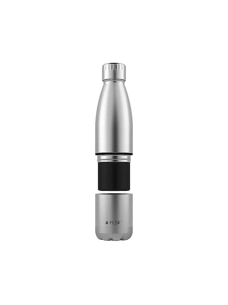 FLSK | Borraccia termica - Borraccia con tazza 0,7 l Stainless | Argento