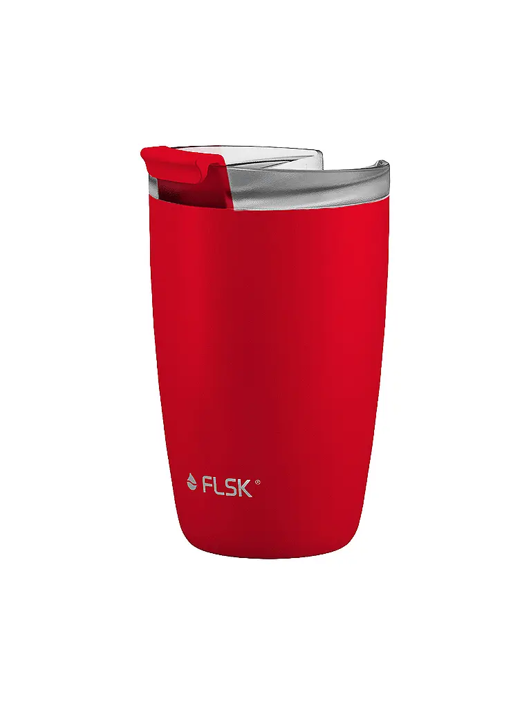 FLSK | Tazza termica - Tazza thermos CUP da asporto per caffè 0,35 l in acciaio inox rosso | Rosso