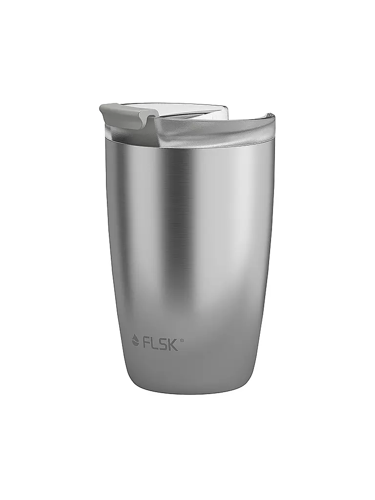 FLSK | Tazza termica - Tazza thermos CUP per caffè da asporto 0,35l Acciaio inossidabile | Argento