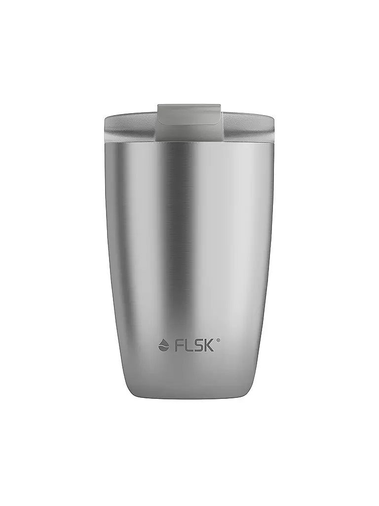 FLSK | Tazza termica - Tazza thermos CUP per caffè da asporto 0,35l Acciaio inossidabile | Argento