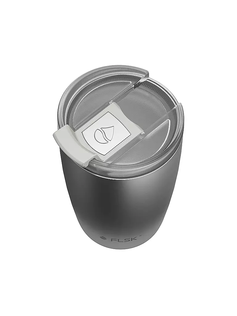 FLSK | Tazza termica - Tazza thermos CUP per caffè da asporto 0,35l Acciaio inossidabile | Argento