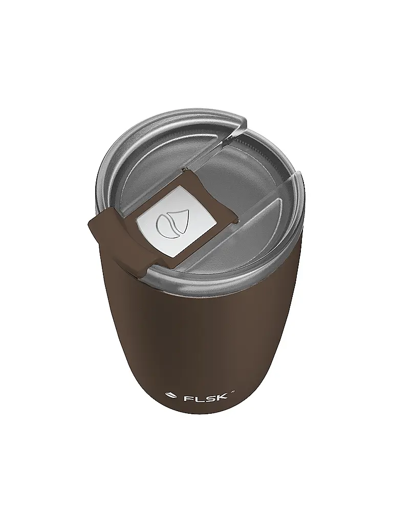 FLSK | Tazza termica - Tazza thermos CUP Tazza da caffè da asporto 0,35 l Acciaio inossidabile Cioccolato | Marrone