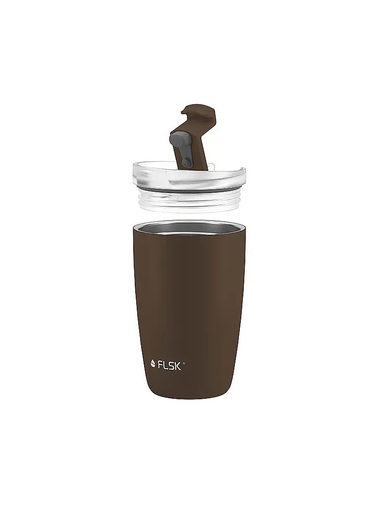 FLSK | Tazza termica - Tazza thermos CUP Tazza da caffè da asporto 0,35 l Acciaio inossidabile Cioccolato | Marrone