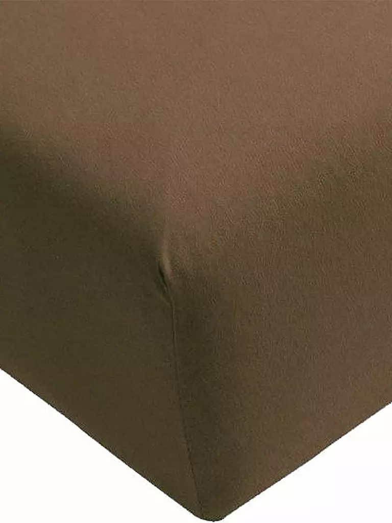 FORMESSE | Jersey-Spannleintuch "Bella Donna" 180/200 cm - 200/220 cm (Trüffel) | Marrone