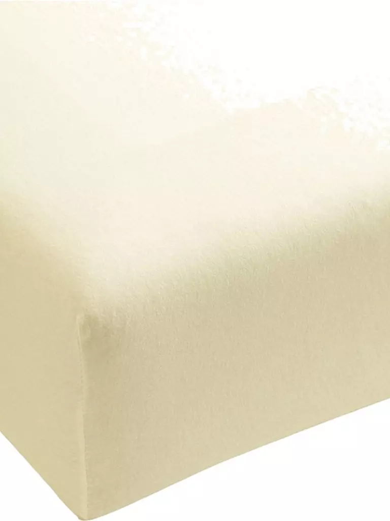 FORMESSE | Lenzuolo con angoli in jersey "Bella Donna" 140/200 cm – 160/220 cm (bianco lana) | Beige