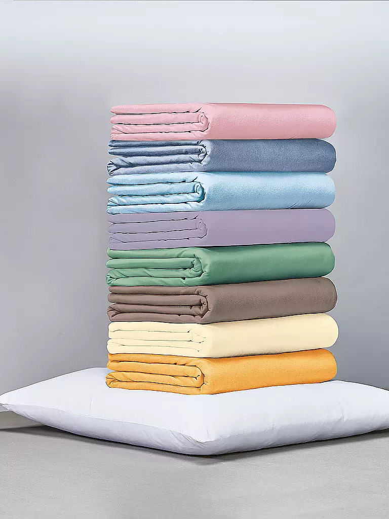 FORMESSE | Lenzuolo con angoli in jersey "Bella Donna" 140/200 cm – 160/220 cm (bianco lana) | Beige