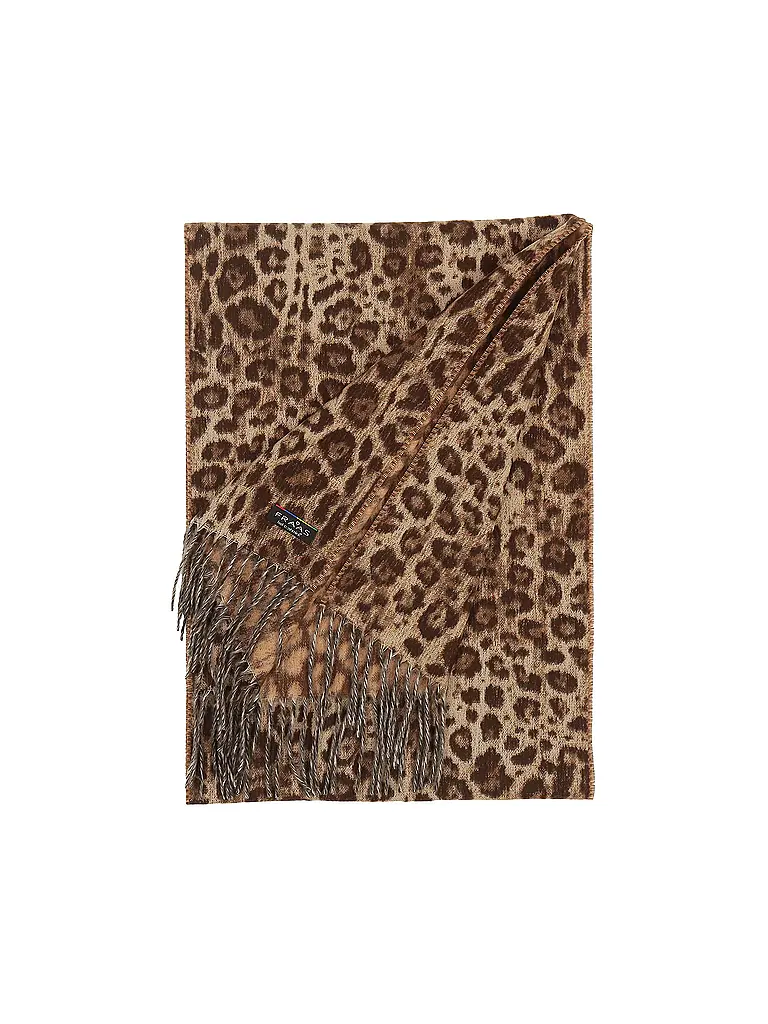 FRAAS | Prodotto: Sciarpa
Marca: FRAAS
Colore: camel
Categorie: Moda, Donna
Materiale: Poliacrilico / Acrilico
Motivo: Animalier, All-over
Stile: Casual
Dettagli: Frange |