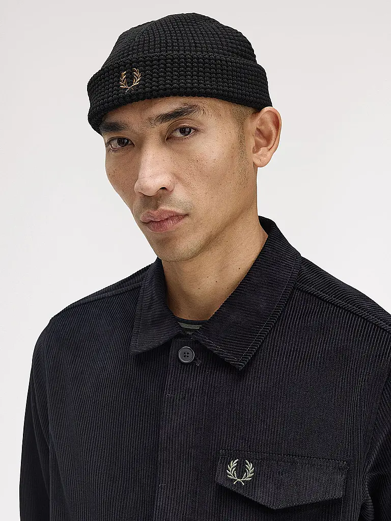 FRED PERRY | Berretto - Cuffia WAFFLE BEANIE | Nero