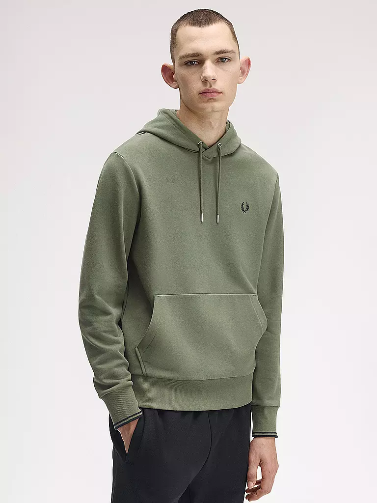 FRED PERRY | Felpa con cappuccio - Hoodie | Oliva