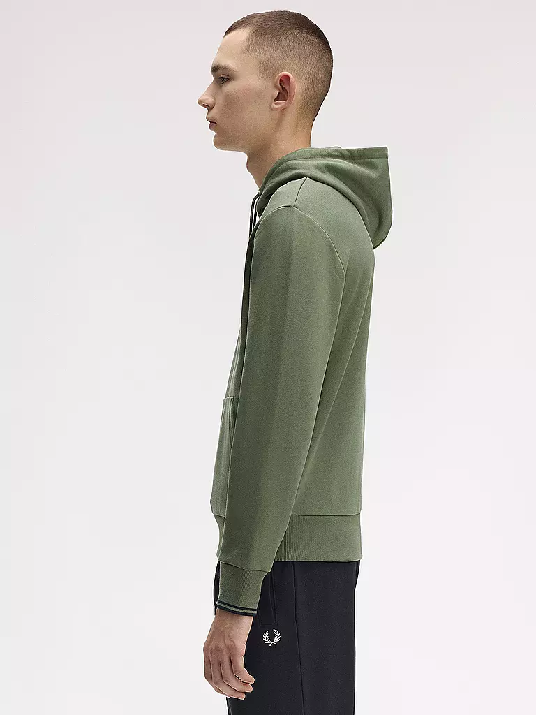 FRED PERRY | Felpa con cappuccio - Hoodie | Oliva
