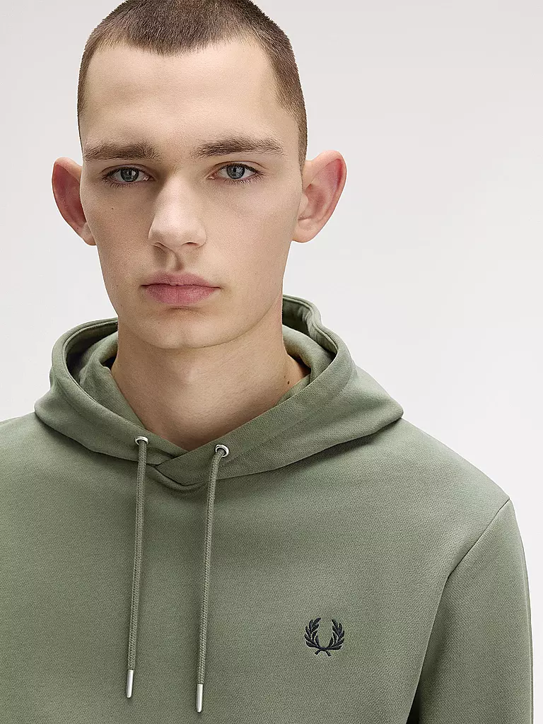 FRED PERRY | Felpa con cappuccio - Hoodie | Oliva
