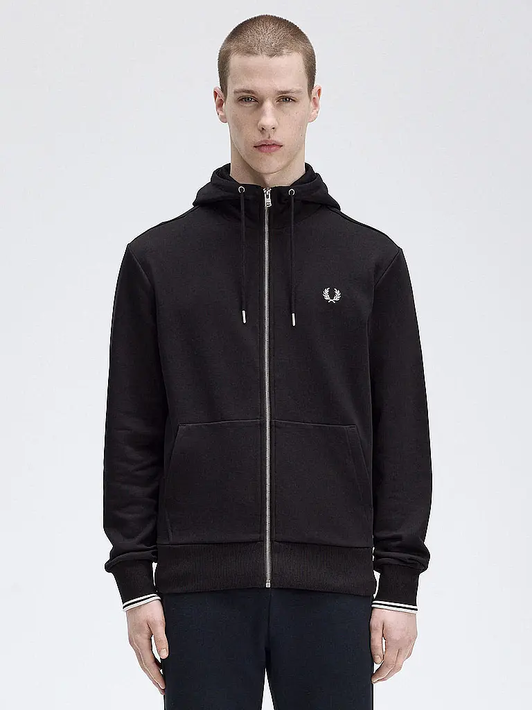 FRED PERRY | Felpa con zip | Nero