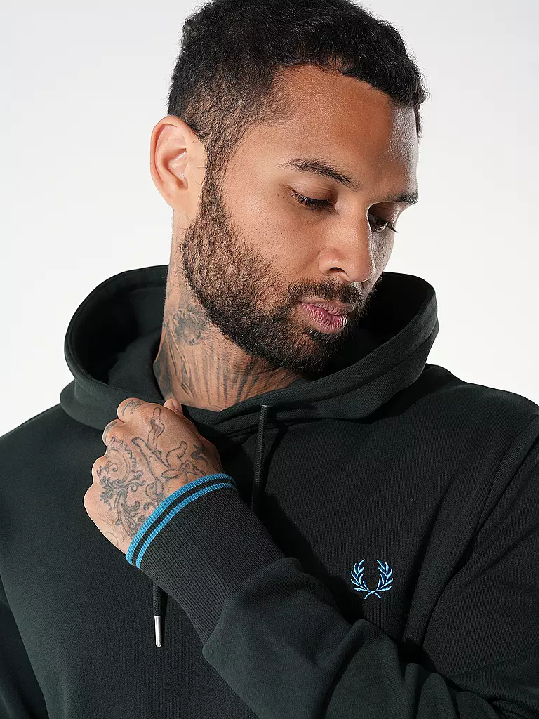 FRED PERRY | Kapuzenpullover - Hoodie | Verde scuro