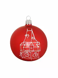FREEDOM | Christbaumkugel "Schlossberg" (rosso opaco) | Rosso