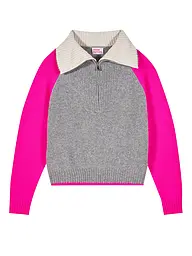 FROM FUTURE | Kaschmirpullover
Marke: FROM FUTURE
Farbe: grau
Kategorien: Mode,Damen

Ärmellänge: Langarm
Material: Kaschmir
Kragenform: Troyer
Musterung: Color Blocking
Passform (Oberbekleidung): Regular
Details: Raglanschnitt | Grigio