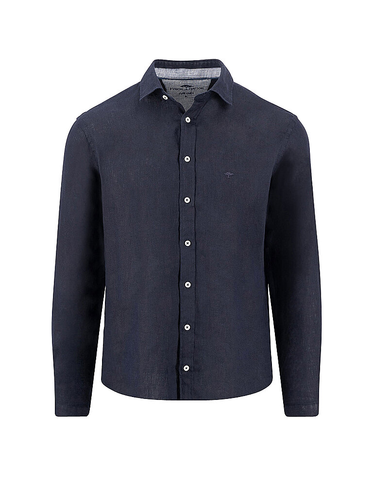 Camicia di lino blu XL