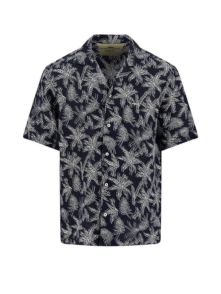 Camicia di lino blu M