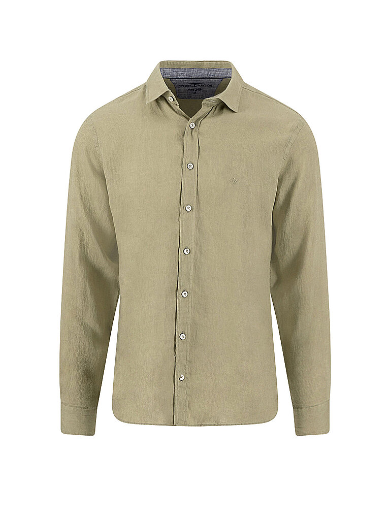 Camicia di lino verde chiaro M