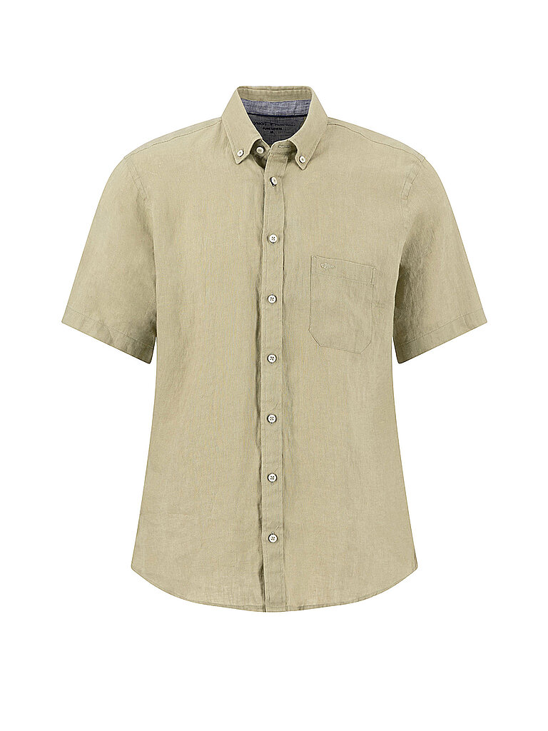Camicia di lino verde chiaro XXXL