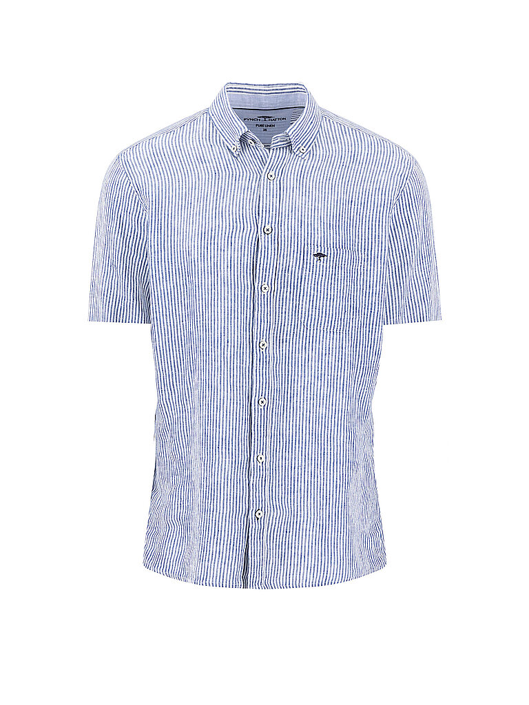 Camicia di lino azzurro XXXL
