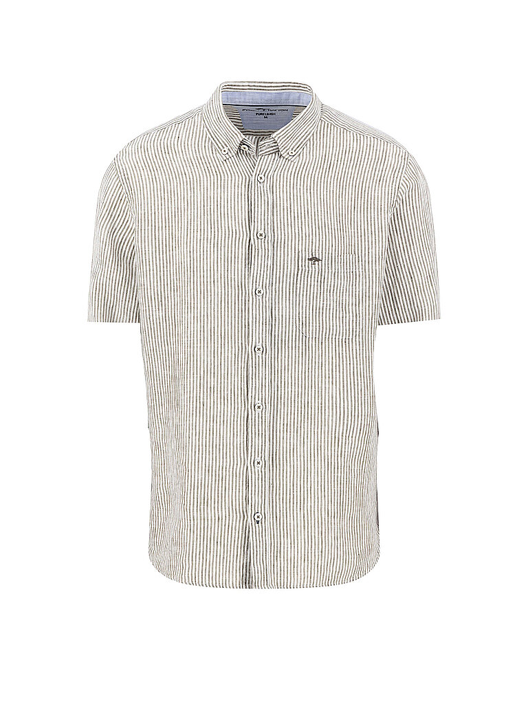 Camicia di lino oliva XXL