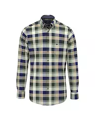 FYNCH-HATTON | Camicia di flanella regular fit | Verde scuro