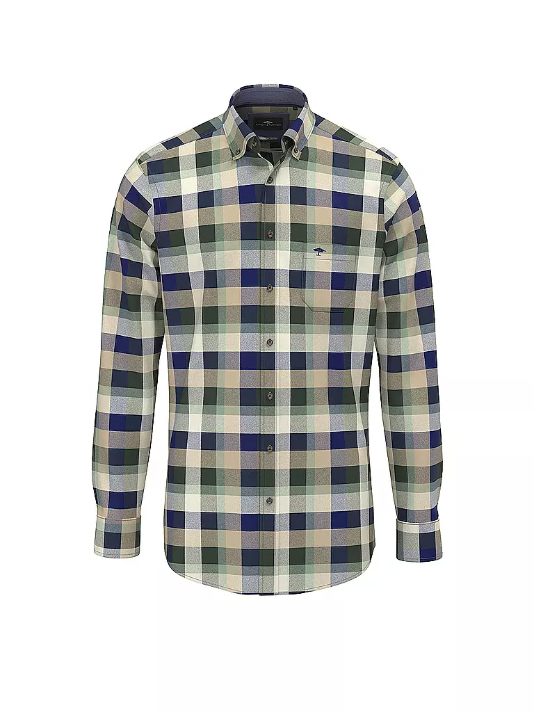 FYNCH-HATTON | Camicia di flanella Regular Fit | Verde scuro