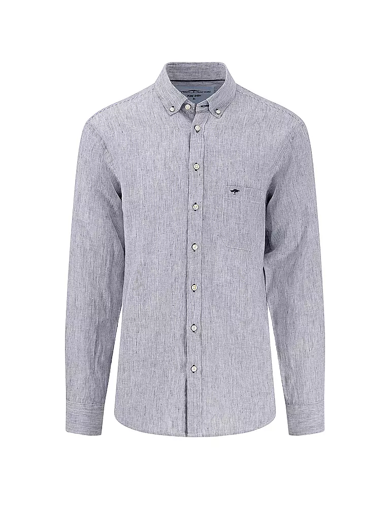FYNCH-HATTON | Camicia di lino casual fit | Blu