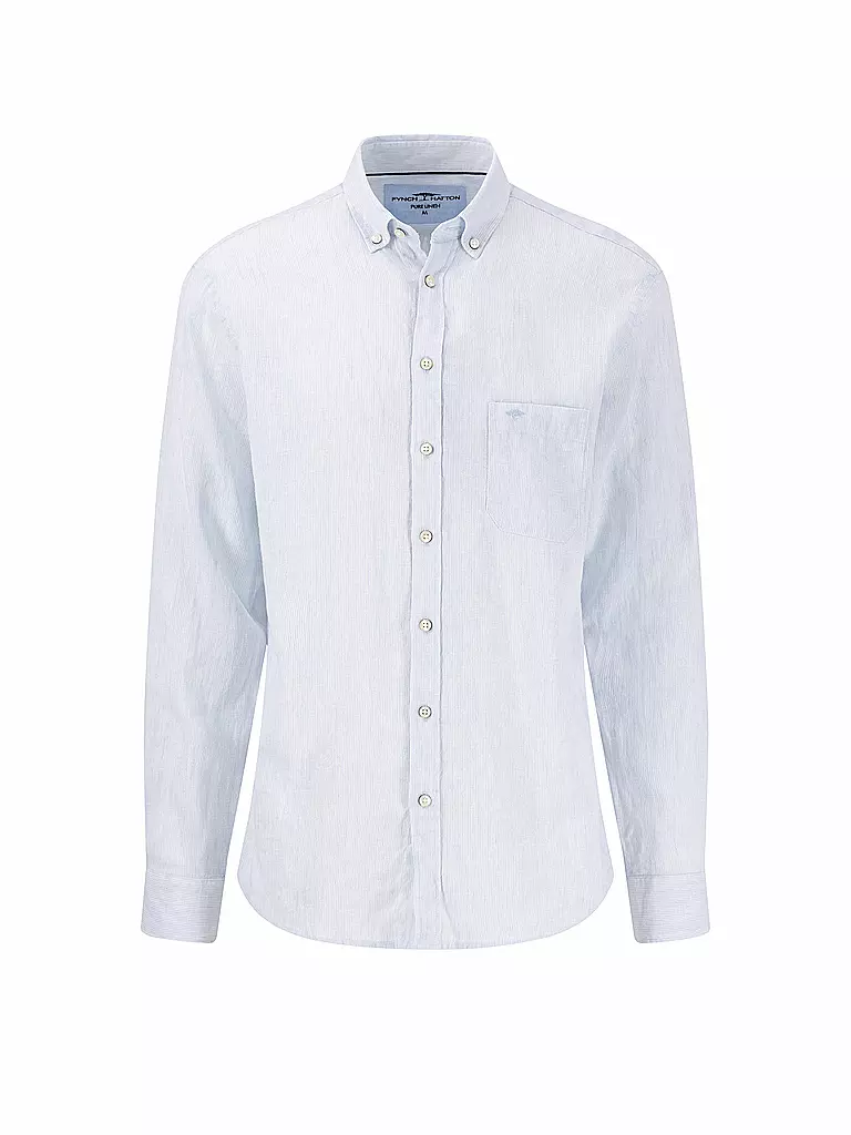 FYNCH-HATTON | Camicia di lino vestibilità casual | Blu chiaro