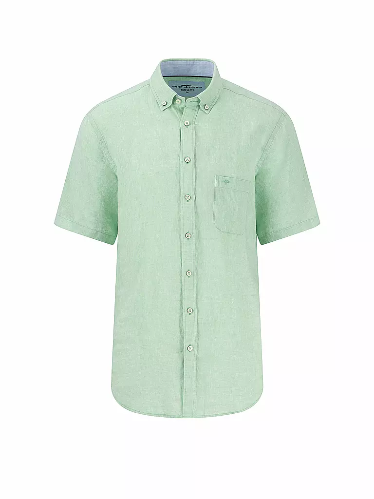 FYNCH-HATTON | Camicia di lino vestibilità casual | Verde chiaro