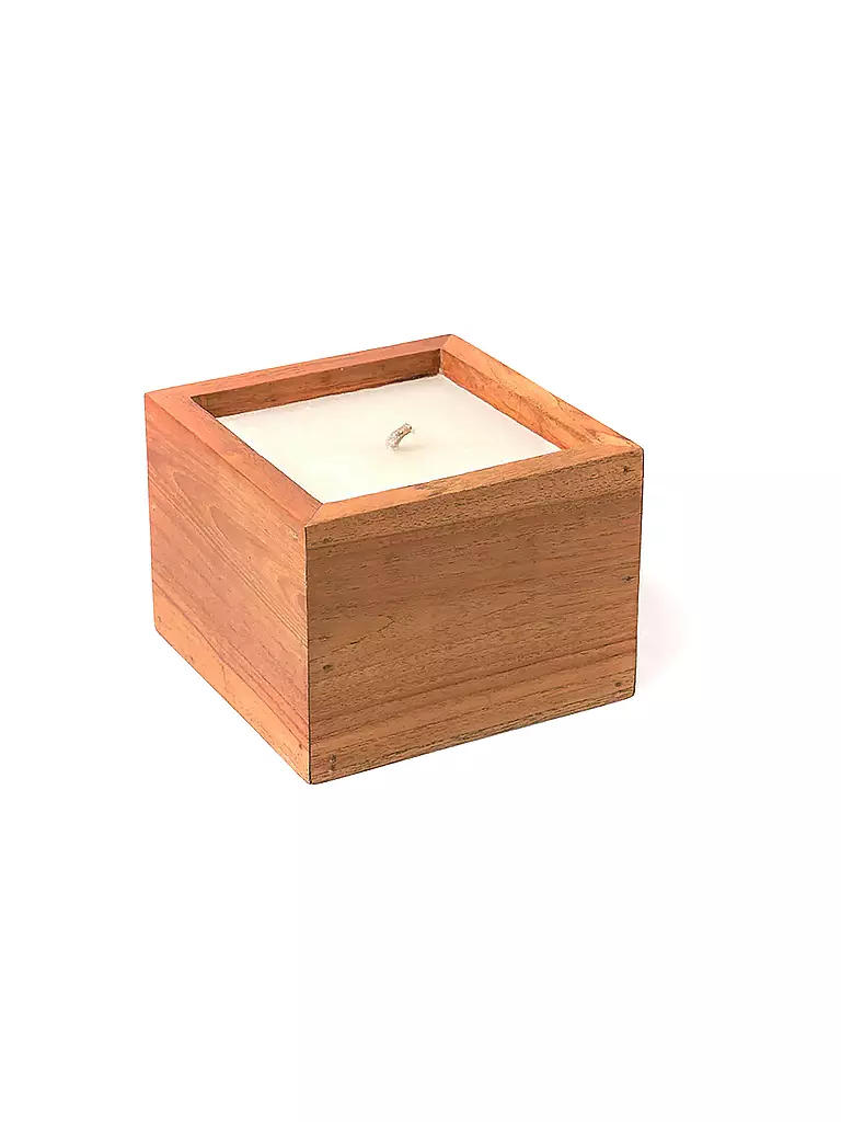 FYNCH-HATTON | Candela da esterno 20x20cm CAPETOWN quadrata bianca | Marrone chiaro