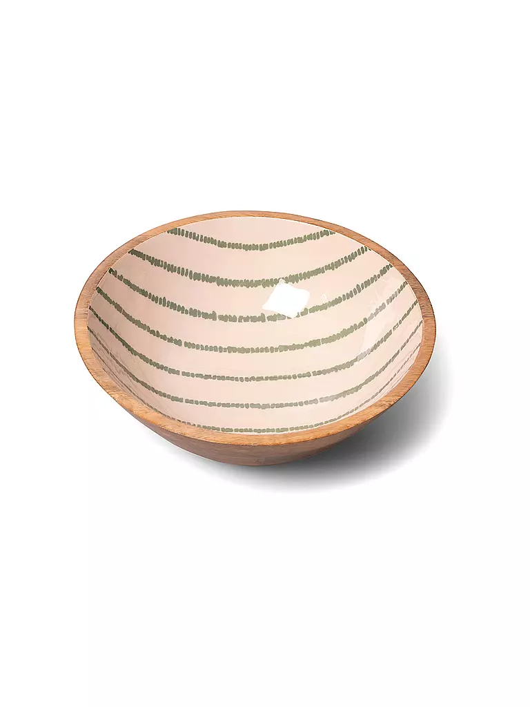 FYNCH-HATTON | Ciotola 30cm SINGITA Leaf Green Stripe | Verde scuro