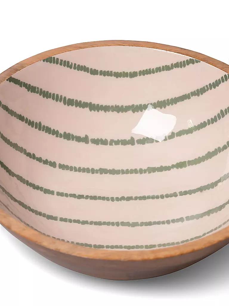 FYNCH-HATTON | Ciotola 30cm SINGITA Leaf Green Stripe | Verde scuro