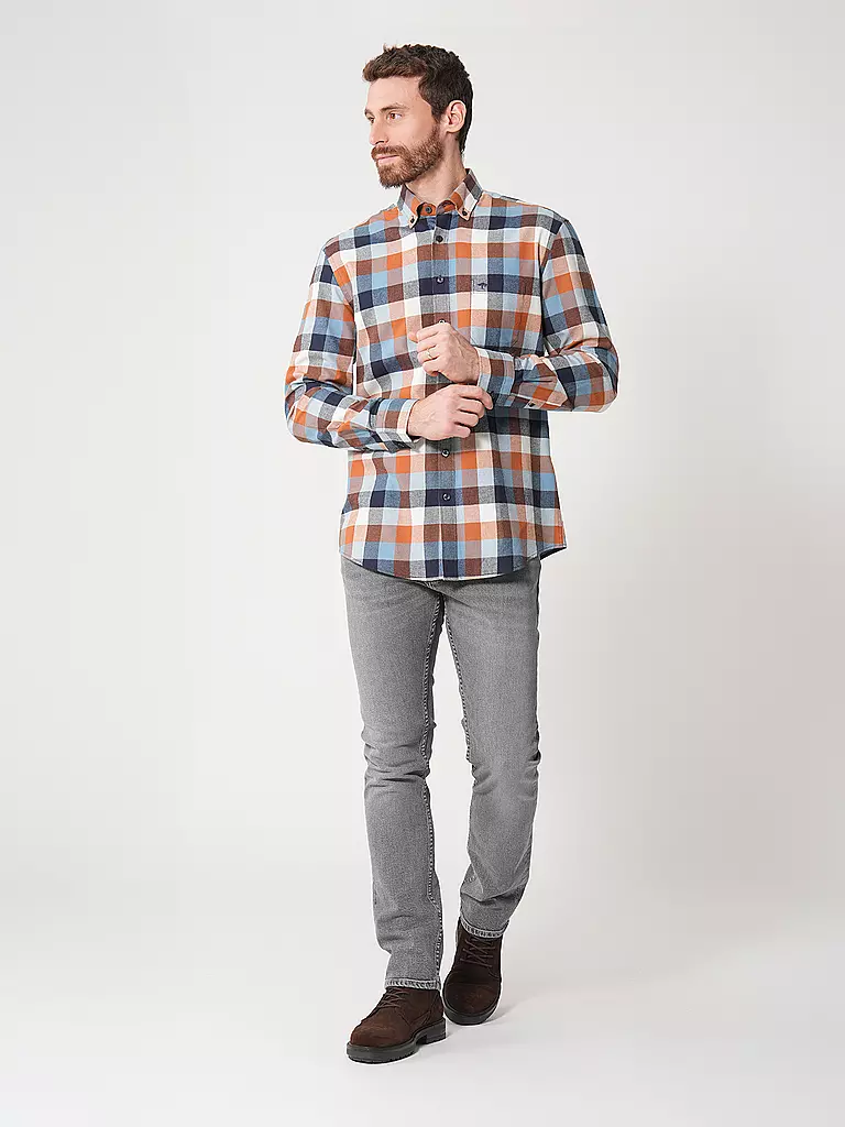 FYNCH-HATTON | Hemd Casual Fit | Marrone
