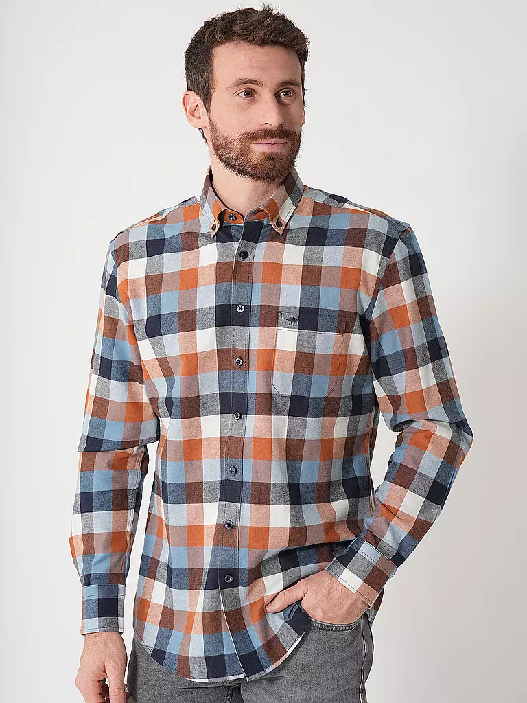 FYNCH-HATTON | Hemd Casual Fit | Marrone