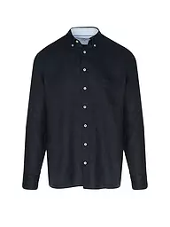 FYNCH-HATTON | Leinenhemd Casual Fit | Blu scuro