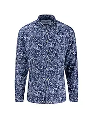 FYNCH-HATTON | Camicia di lino vestibilità casual | Blu scuro