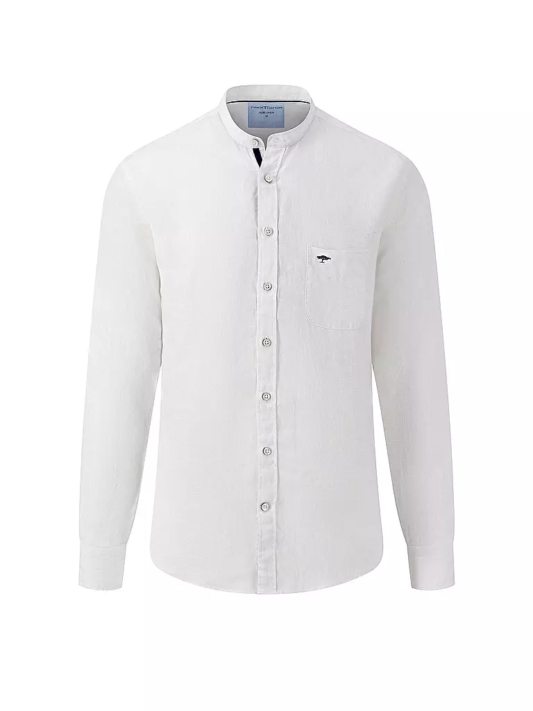 FYNCH-HATTON | Leinenhemd Casual Fit | Bianco