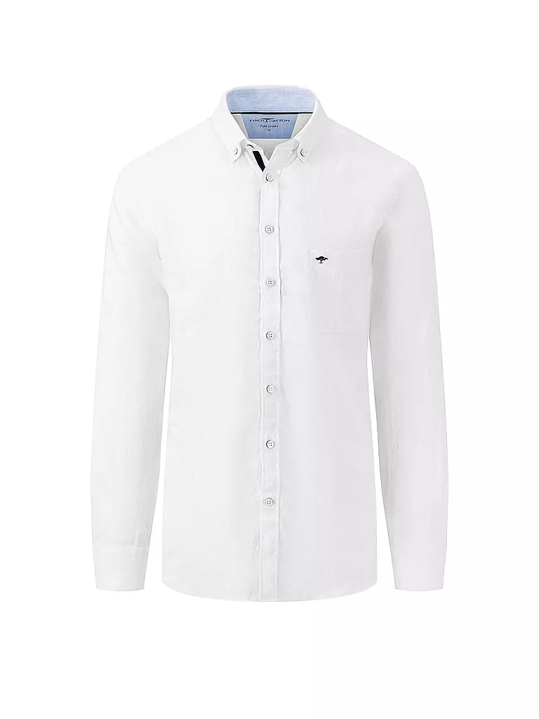 FYNCH-HATTON | Leinenhemd Casual Fit | Bianco