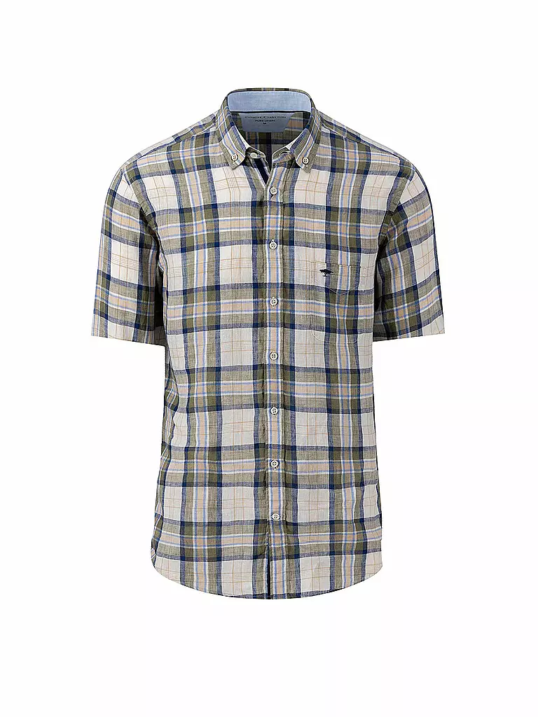 FYNCH-HATTON | Leinenhemd Casual Fit | Oliva