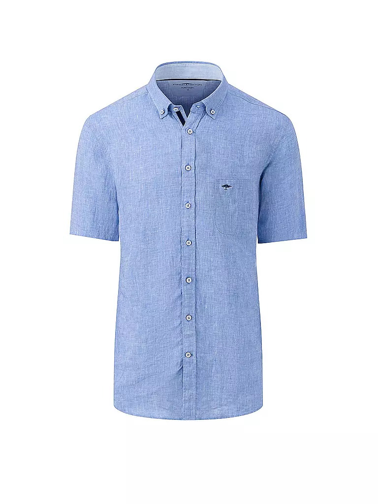 FYNCH-HATTON | Leinenhemd Casual Fit | Blu chiaro