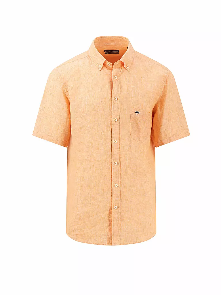 FYNCH-HATTON | Leinenhemd Casual Fit | Arancione