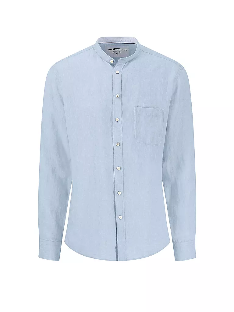 FYNCH-HATTON | Leinenhemd Casual Fit | Blu chiaro