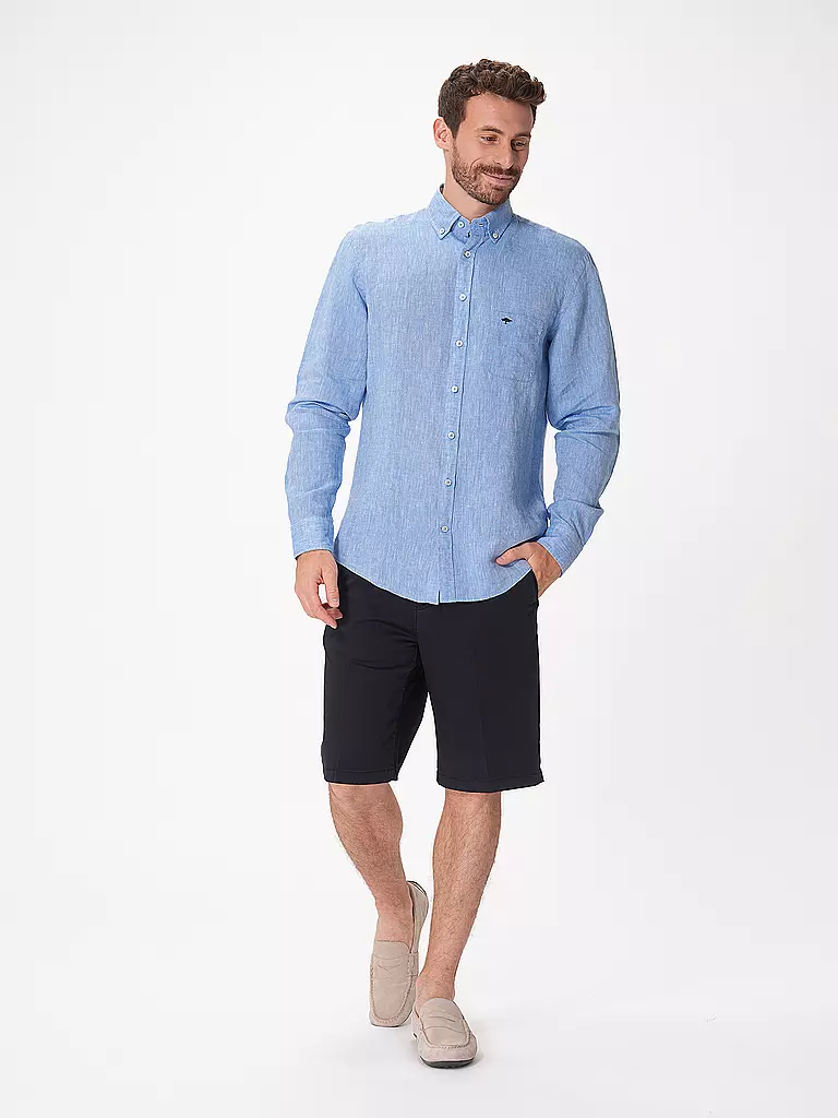 FYNCH-HATTON | Leinenhemd Casual Fit | Blu