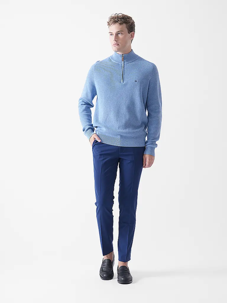 FYNCH-HATTON | Pullover Troyer | Blu chiaro