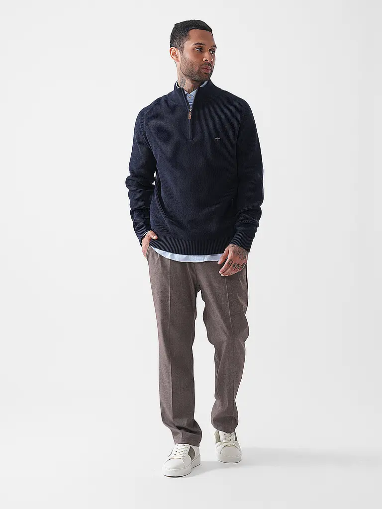 FYNCH-HATTON | Pullover Troyer | Blu scuro