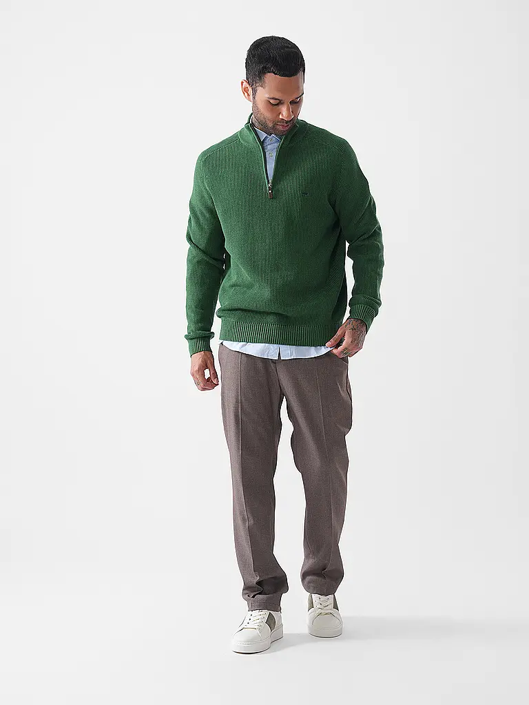 FYNCH-HATTON | Pullover Troyer | Verde scuro