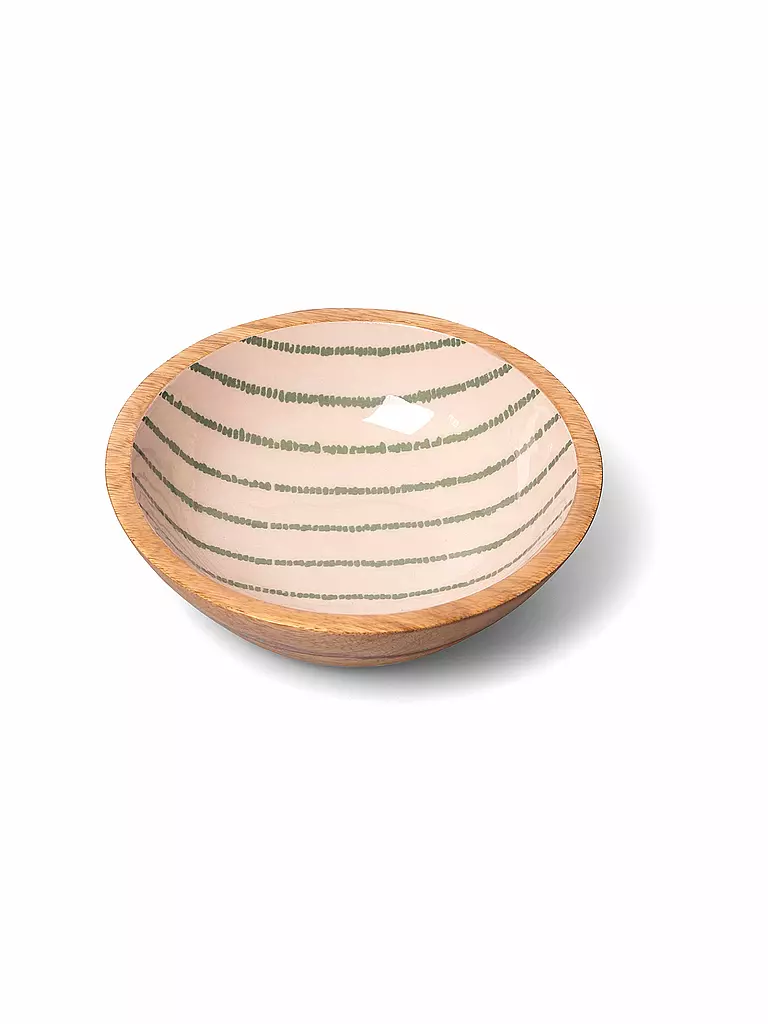 FYNCH-HATTON | Schüssel klein 20cm SINGITA Leaf Green Stripe  | Verde scuro